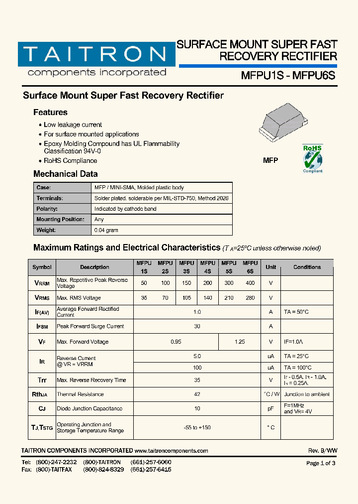 MFPU1S_4290117.PDF Datasheet