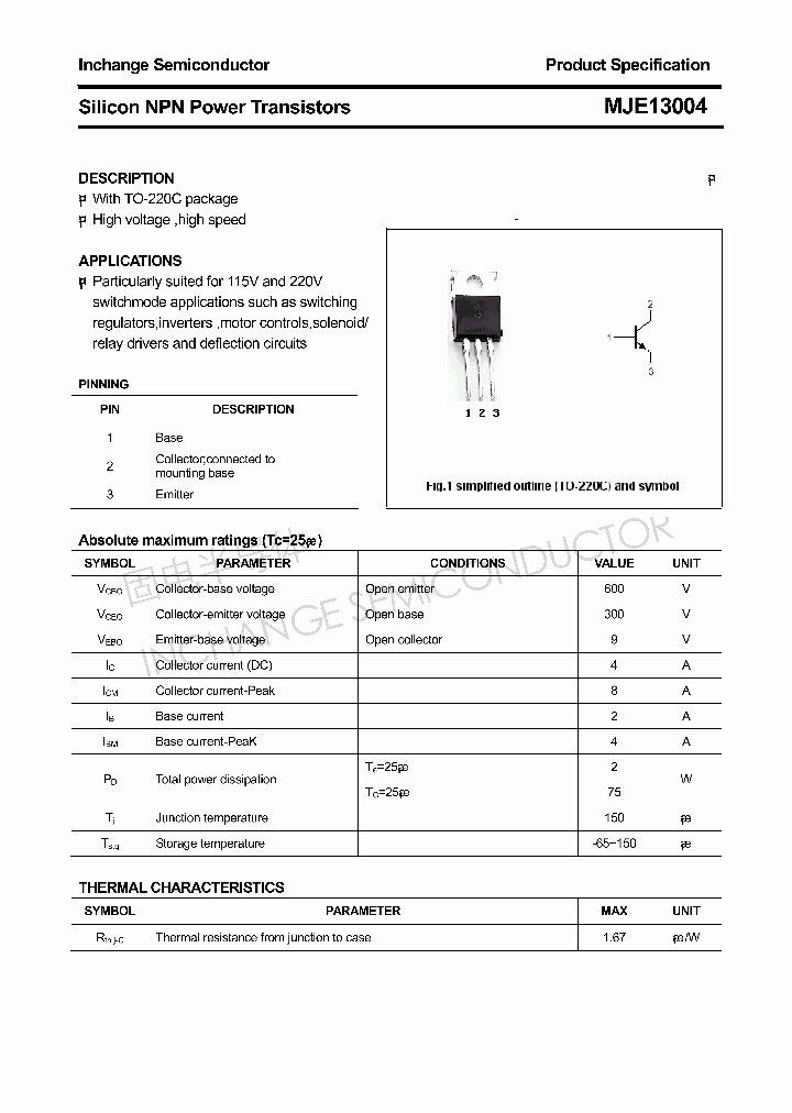 MJE13004_4422646.PDF Datasheet