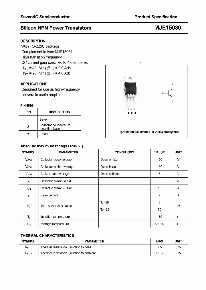 MJE15030_4412043.PDF Datasheet