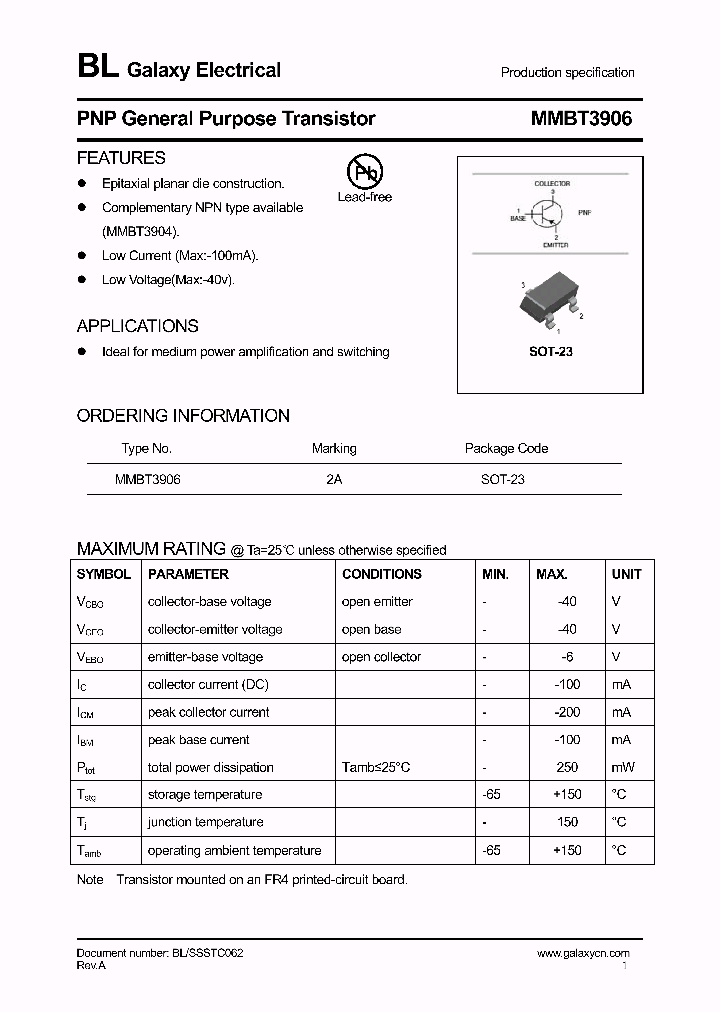 MMBT3906_4176323.PDF Datasheet