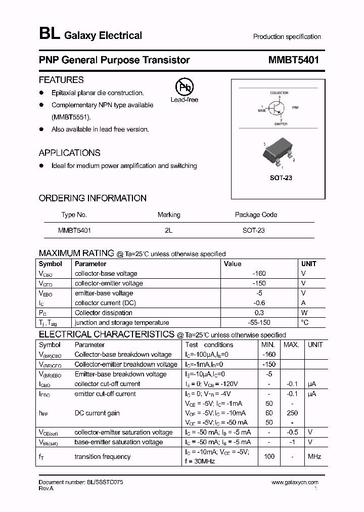 MMBT5401_4332161.PDF Datasheet