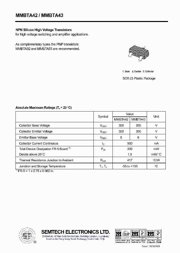 MMBTA42_4517465.PDF Datasheet