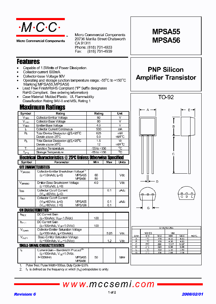 MPSA55_4766762.PDF Datasheet