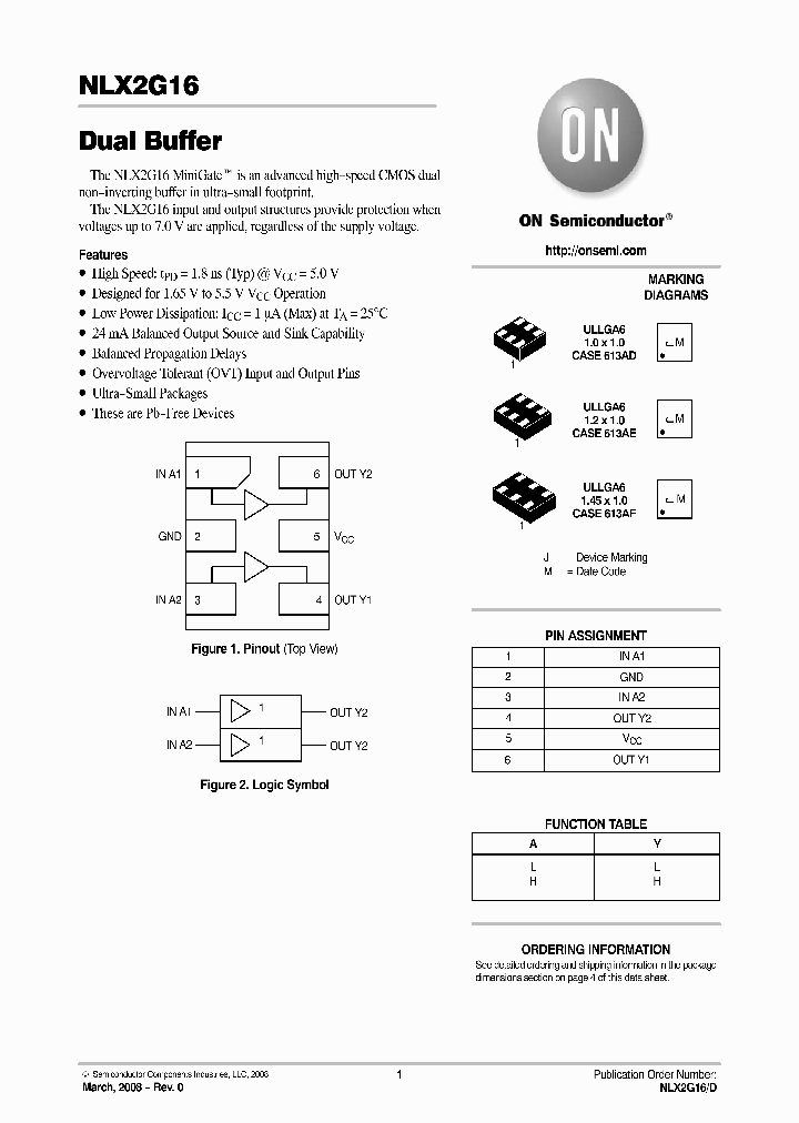 NLX2G16CMX1TCG_4590444.PDF Datasheet