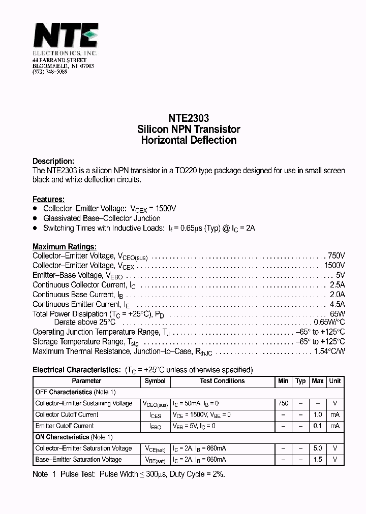 NTE2303_4215218.PDF Datasheet