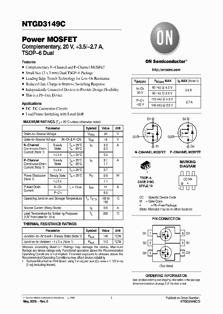 NTGD3149C_4517427.PDF Datasheet