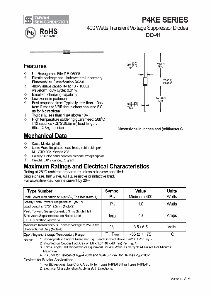 P4KE_4500453.PDF Datasheet
