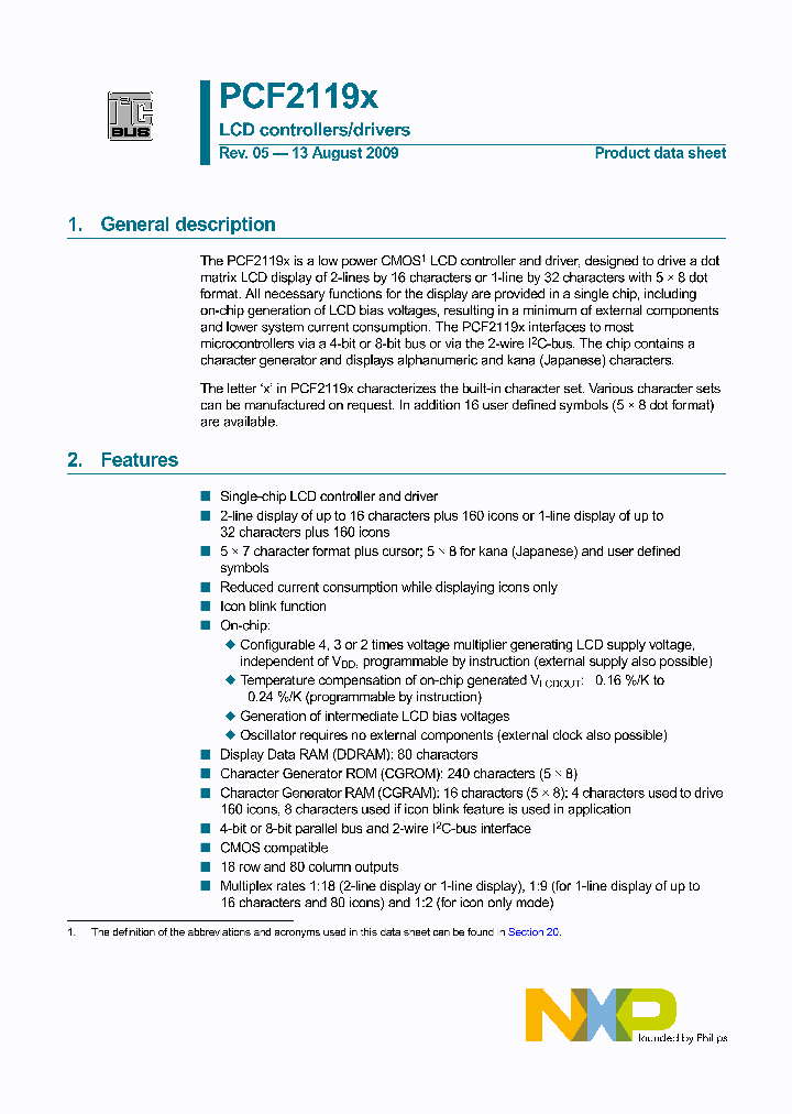 PCF2119FU2F2_4517637.PDF Datasheet