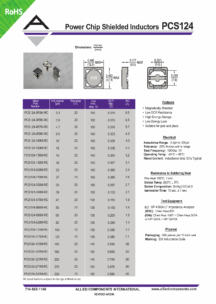 PCS124-330M-RC_4610294.PDF Datasheet