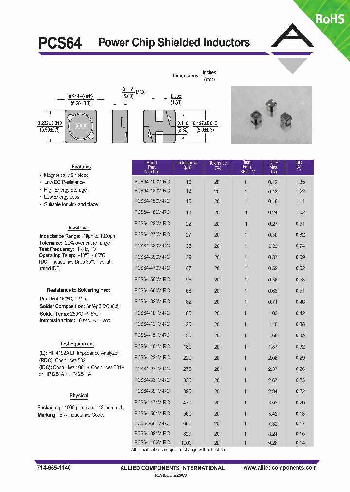 PCS64-100M-RC_4712677.PDF Datasheet