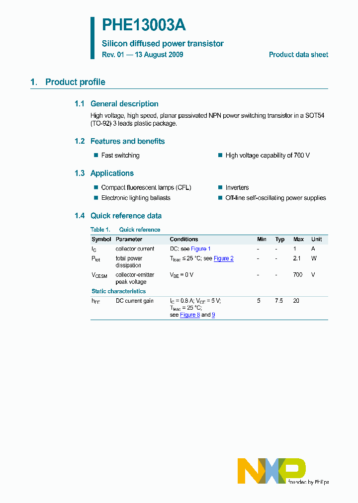 PHE13003A_4616098.PDF Datasheet