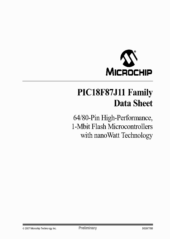 PIC18F86J16_4587318.PDF Datasheet