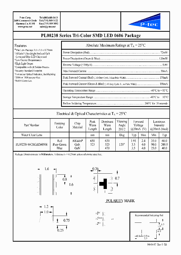 PL00238-WCRGB260508_4615806.PDF Datasheet