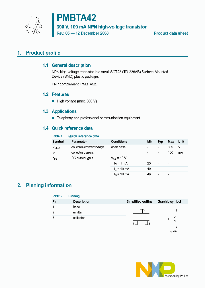 PMBTA42_4594144.PDF Datasheet