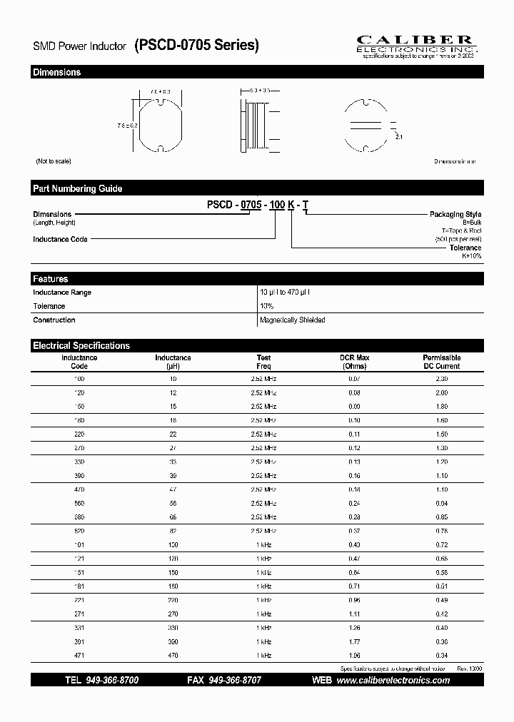 PSCD-0705-101K-B_4208019.PDF Datasheet