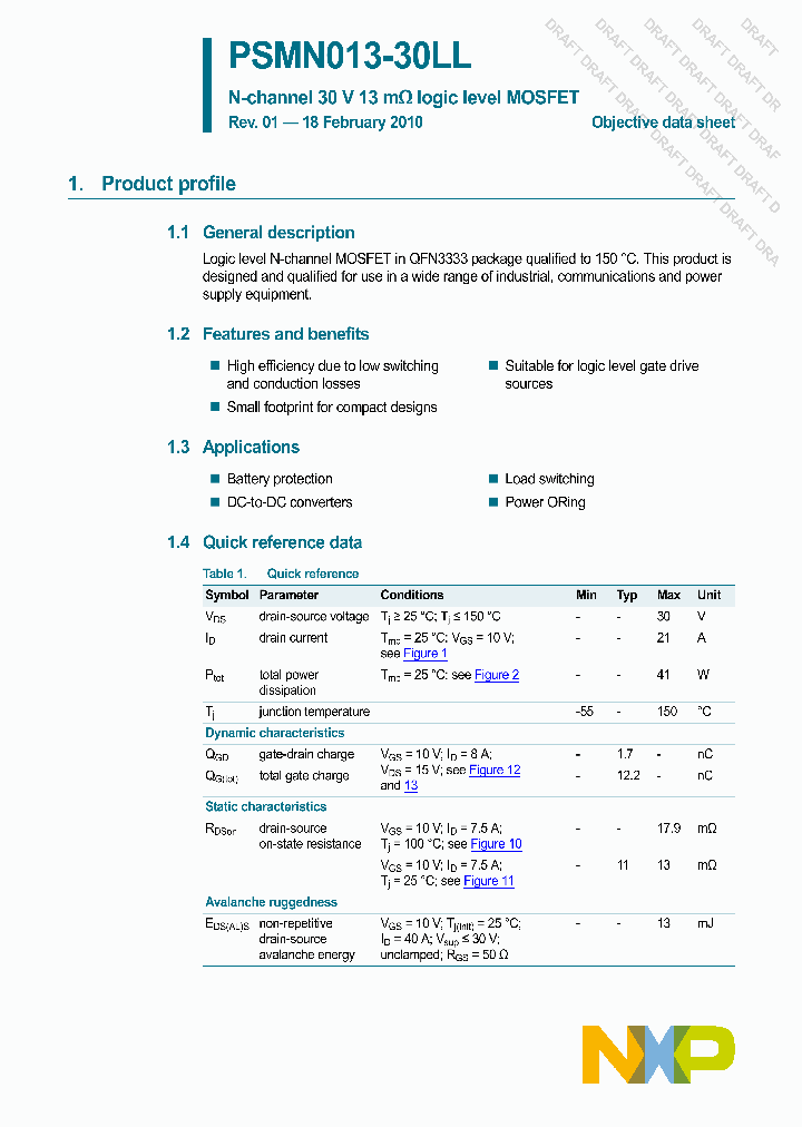 PSMN013-30LL_4670882.PDF Datasheet