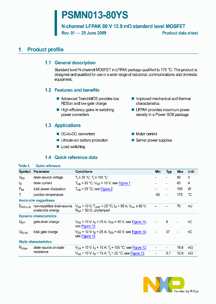 PSMN013-80YS_4523656.PDF Datasheet