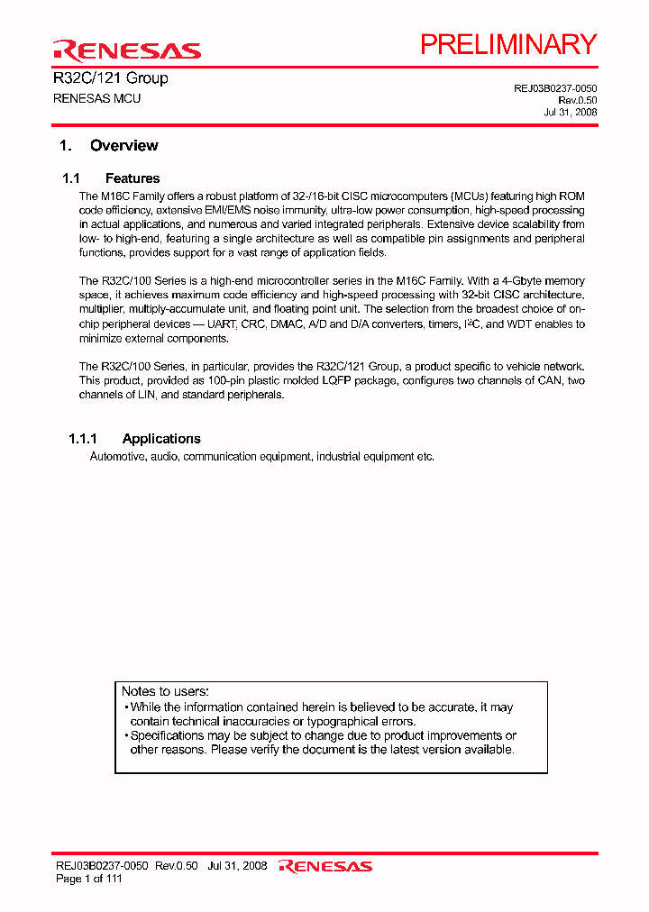R5F6421ELFB_4606883.PDF Datasheet