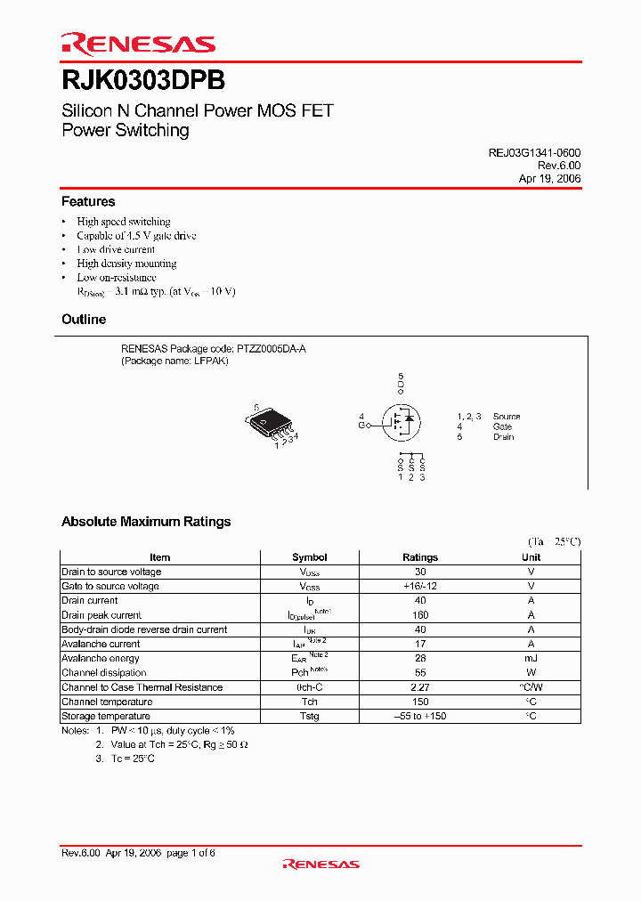 RJK0303DPB_4240952.PDF Datasheet