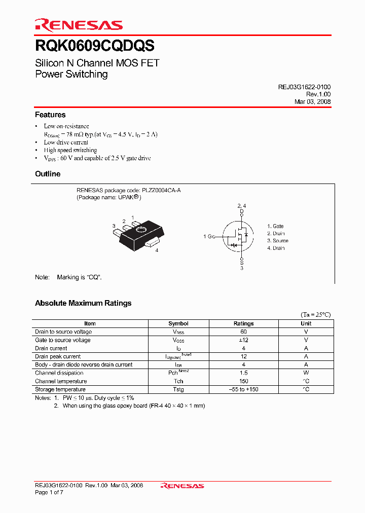 RQK0609CQDQS_4297587.PDF Datasheet