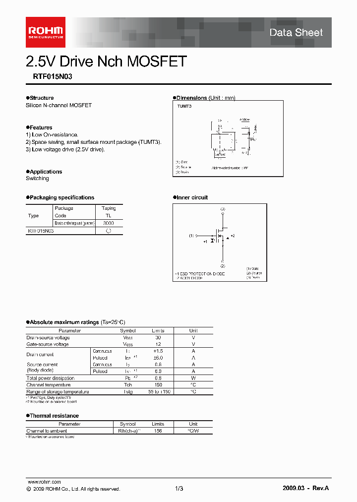 RTF015N0309_4552879.PDF Datasheet