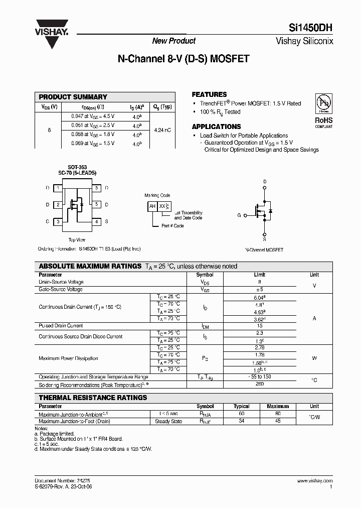 SI1450DH-T1-E3_4333201.PDF Datasheet