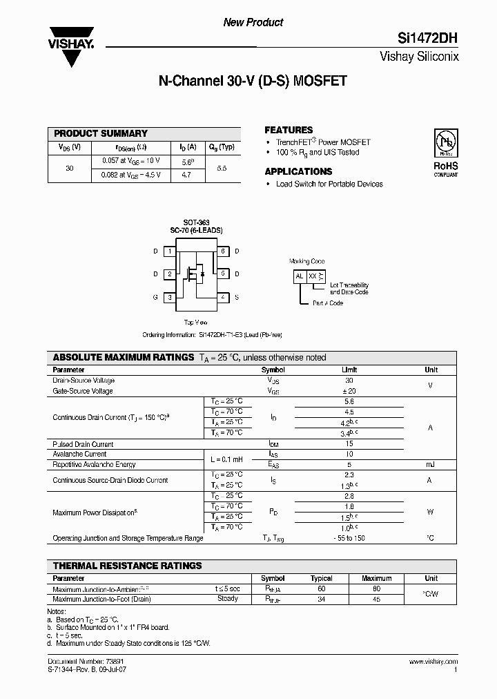 SI1472DH_4695426.PDF Datasheet