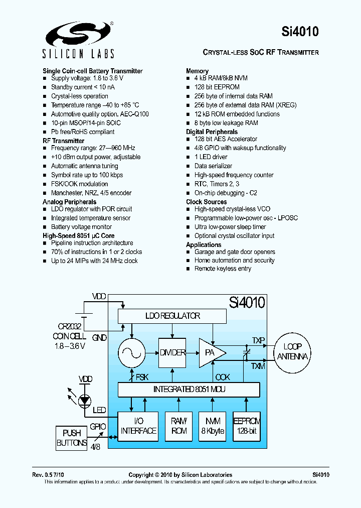 SI4010-B1-GS_4879620.PDF Datasheet