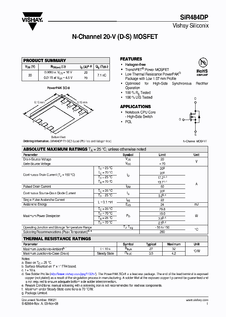 SIR484DP_4430380.PDF Datasheet