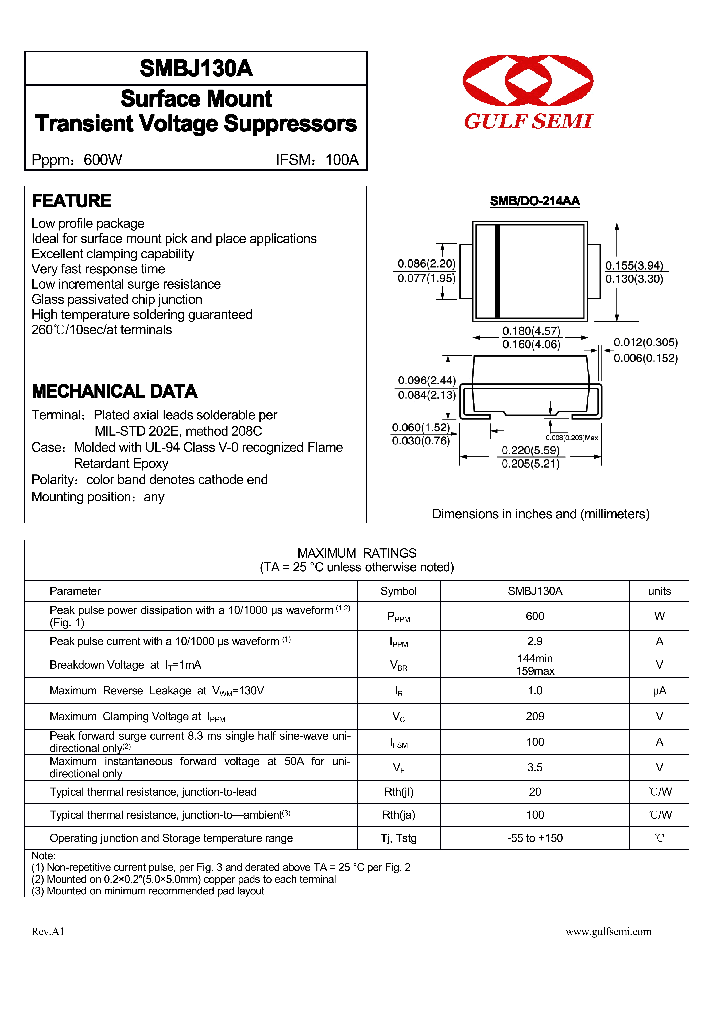 SMBJ130A_4620011.PDF Datasheet