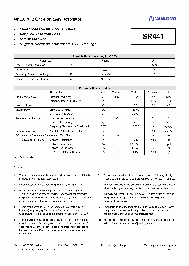 SR441_4563487.PDF Datasheet