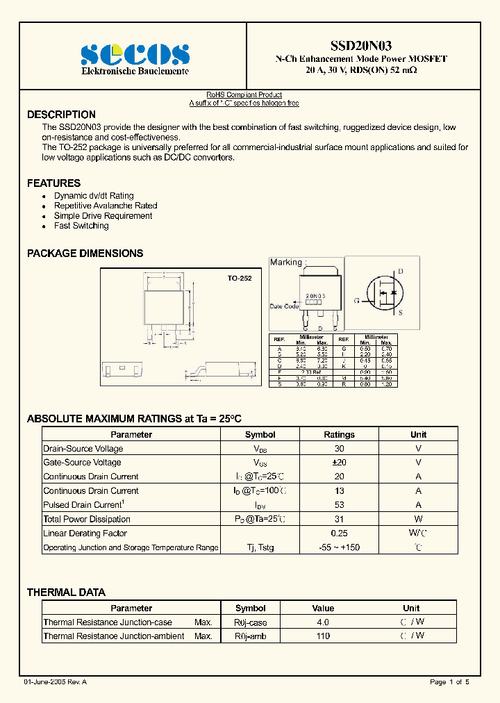 SSD20N03_4418821.PDF Datasheet