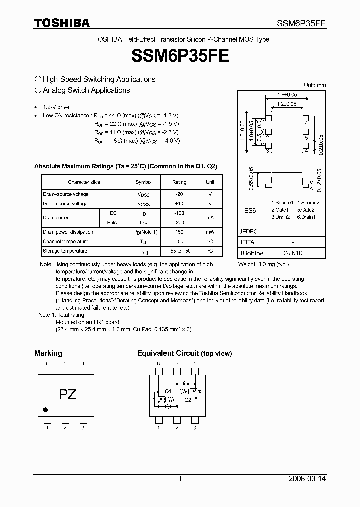 SSM6P35FE_4802425.PDF Datasheet