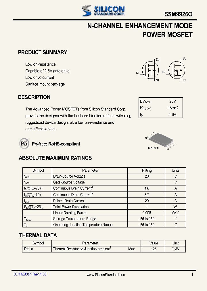 SSM9926O_4630566.PDF Datasheet
