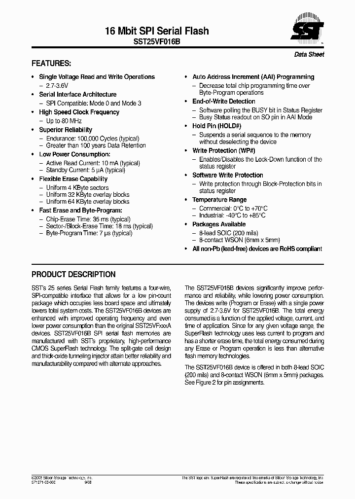 SST25VF016B_4867107.PDF Datasheet