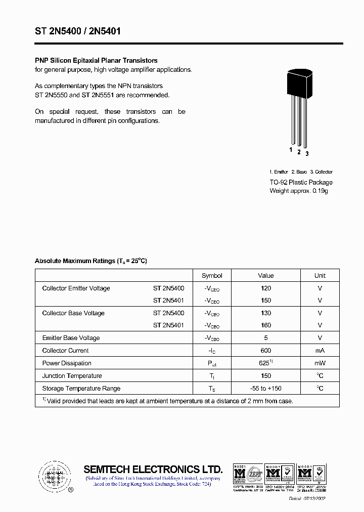 ST2N5400_4419858.PDF Datasheet