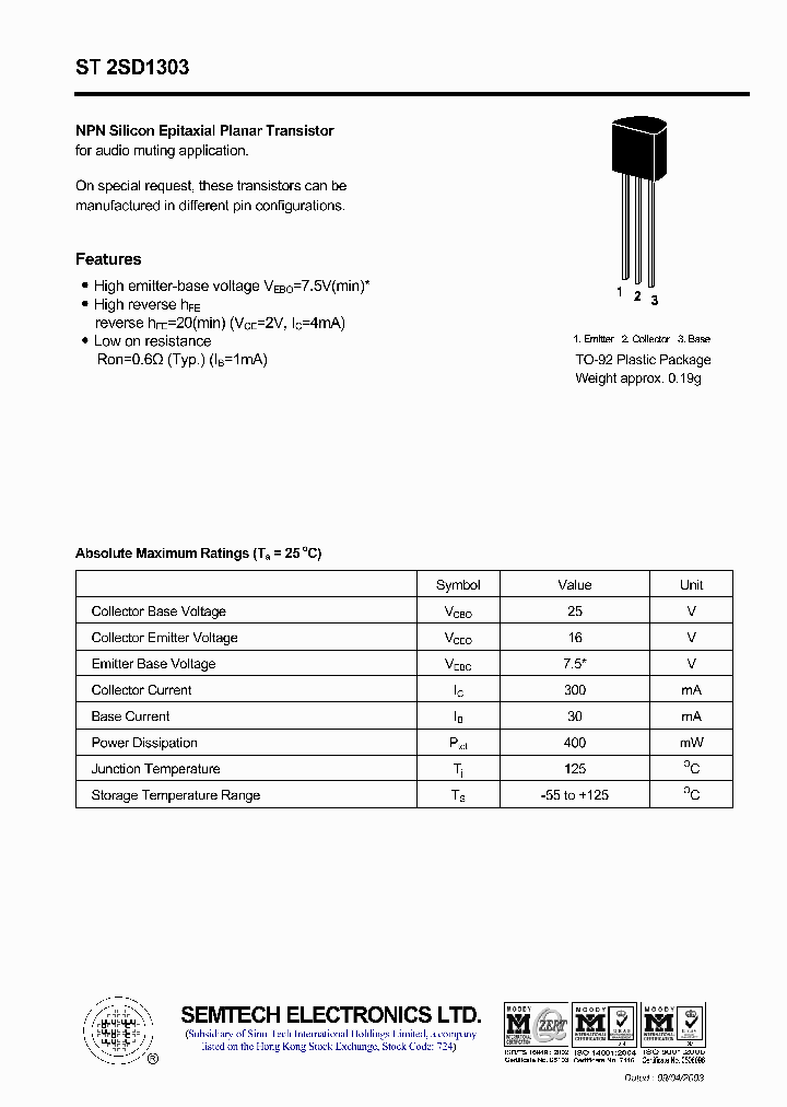 ST2SD1303_4720014.PDF Datasheet