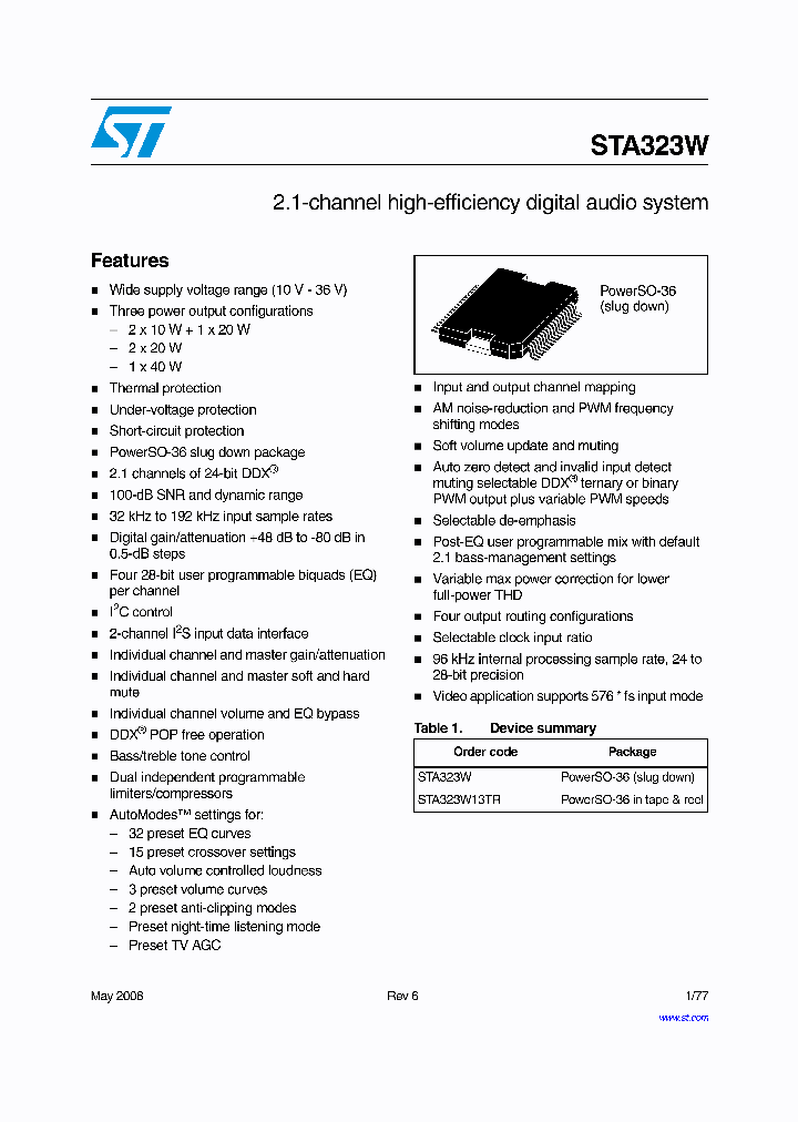 STA323W08_4266310.PDF Datasheet