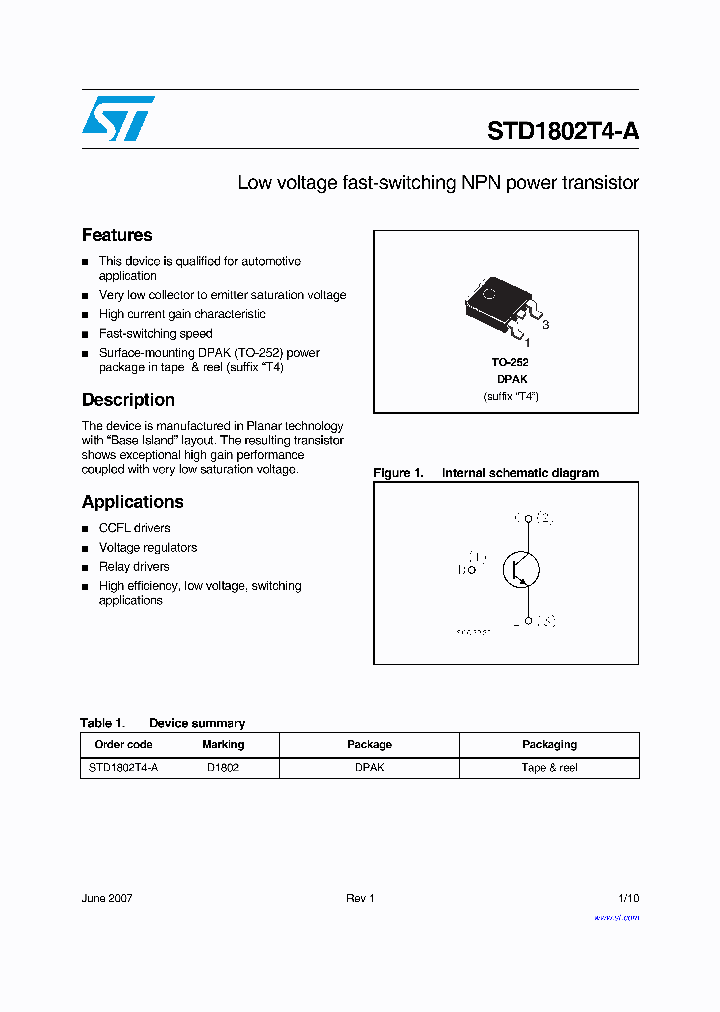 STD1802T4-A_4217069.PDF Datasheet