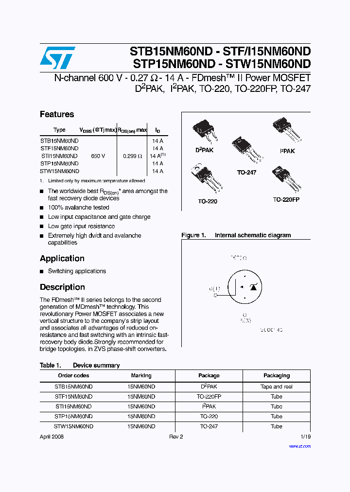 STF15NM60ND_4637085.PDF Datasheet