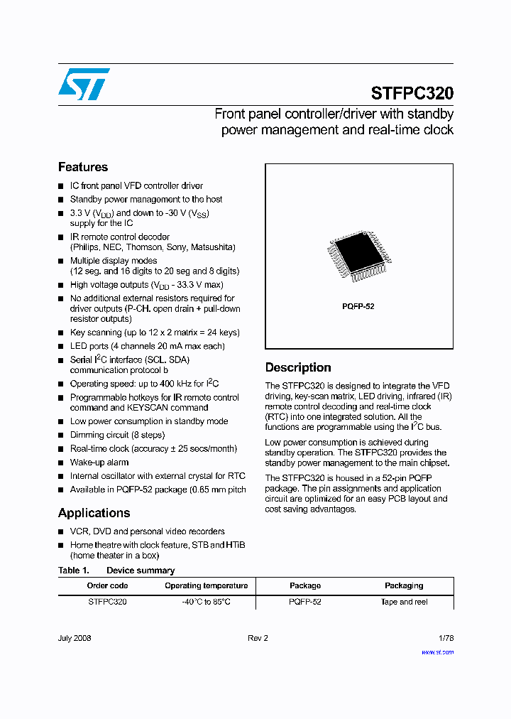 STFPC320_4228902.PDF Datasheet