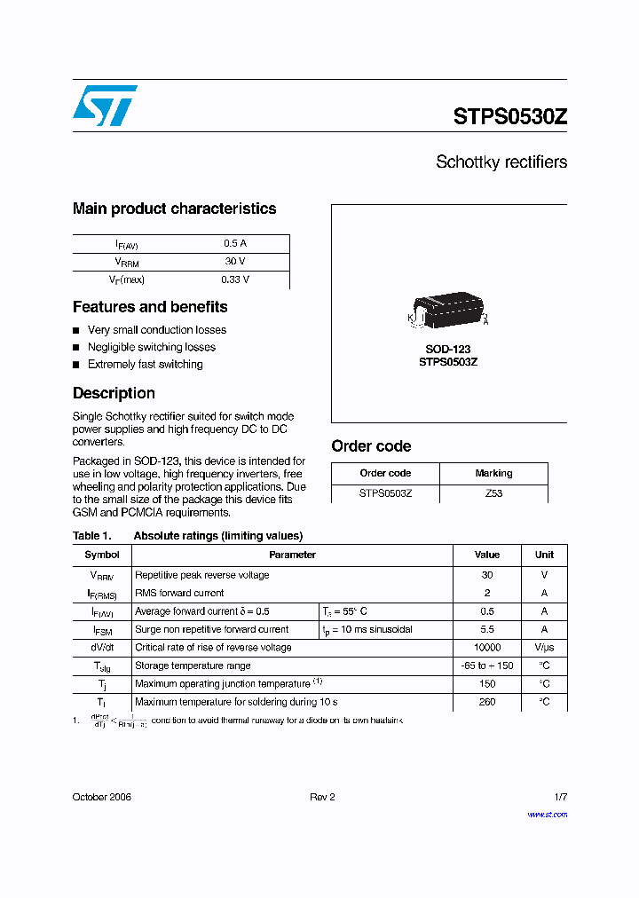 STPS0503Z_4241056.PDF Datasheet