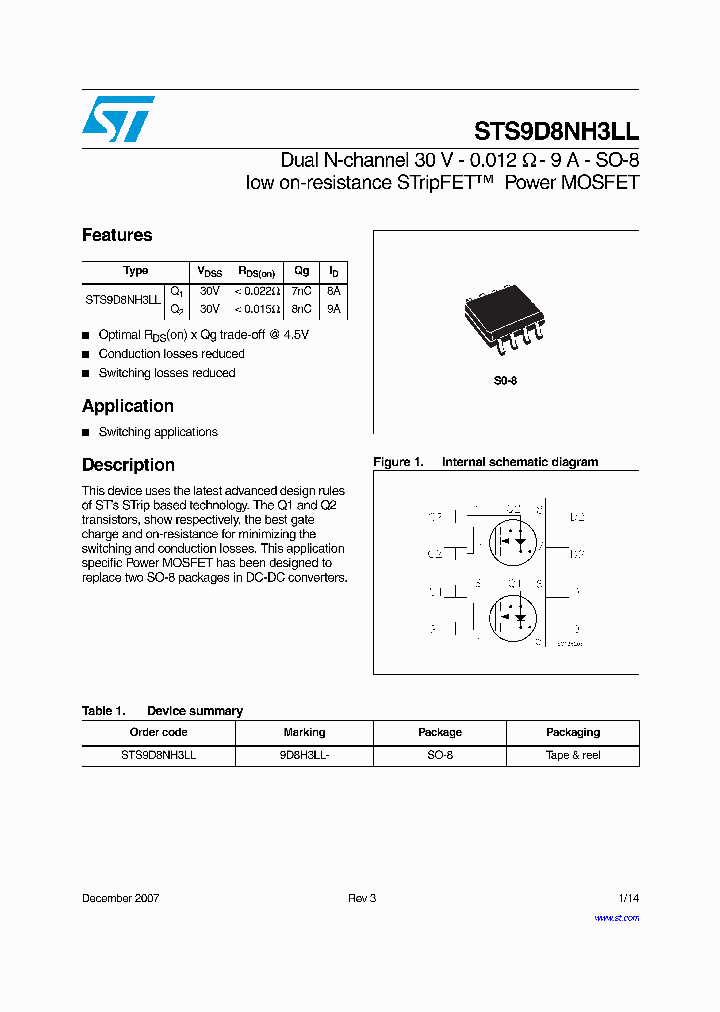 STS9D8NH3LL_4314446.PDF Datasheet