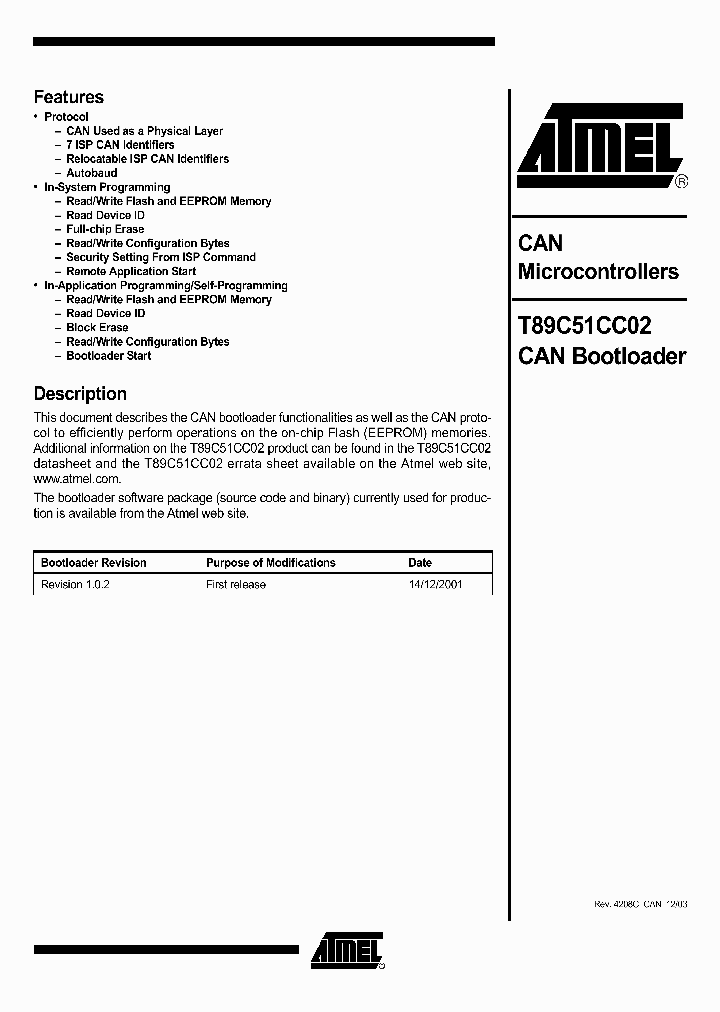 T89C51CC020312_4548160.PDF Datasheet