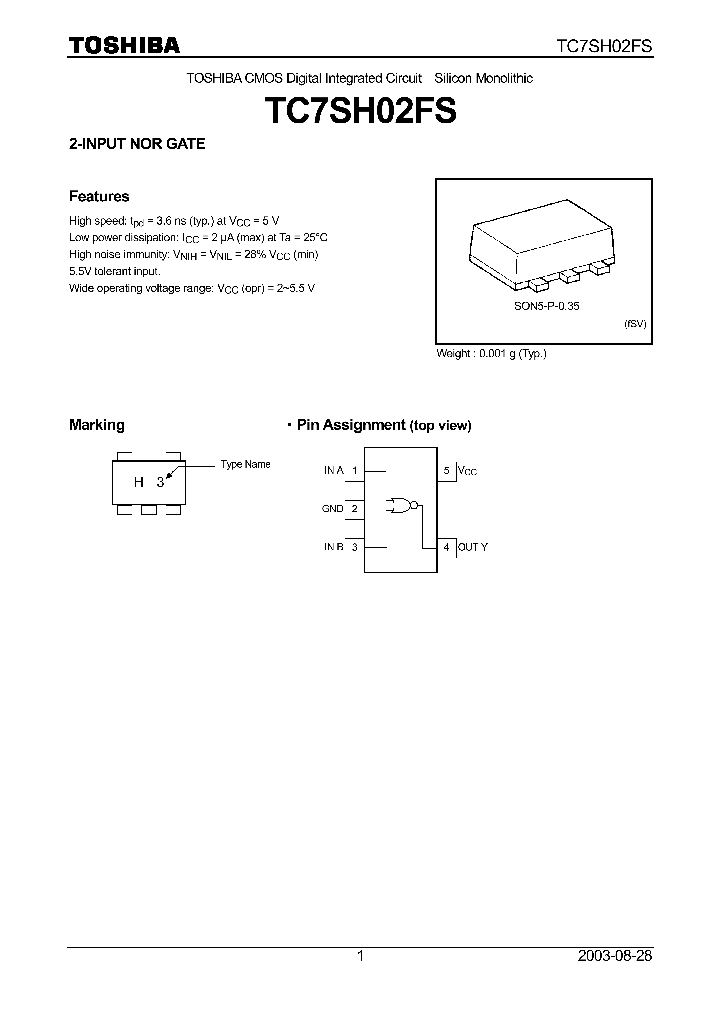 TC7SH02FS_4345728.PDF Datasheet