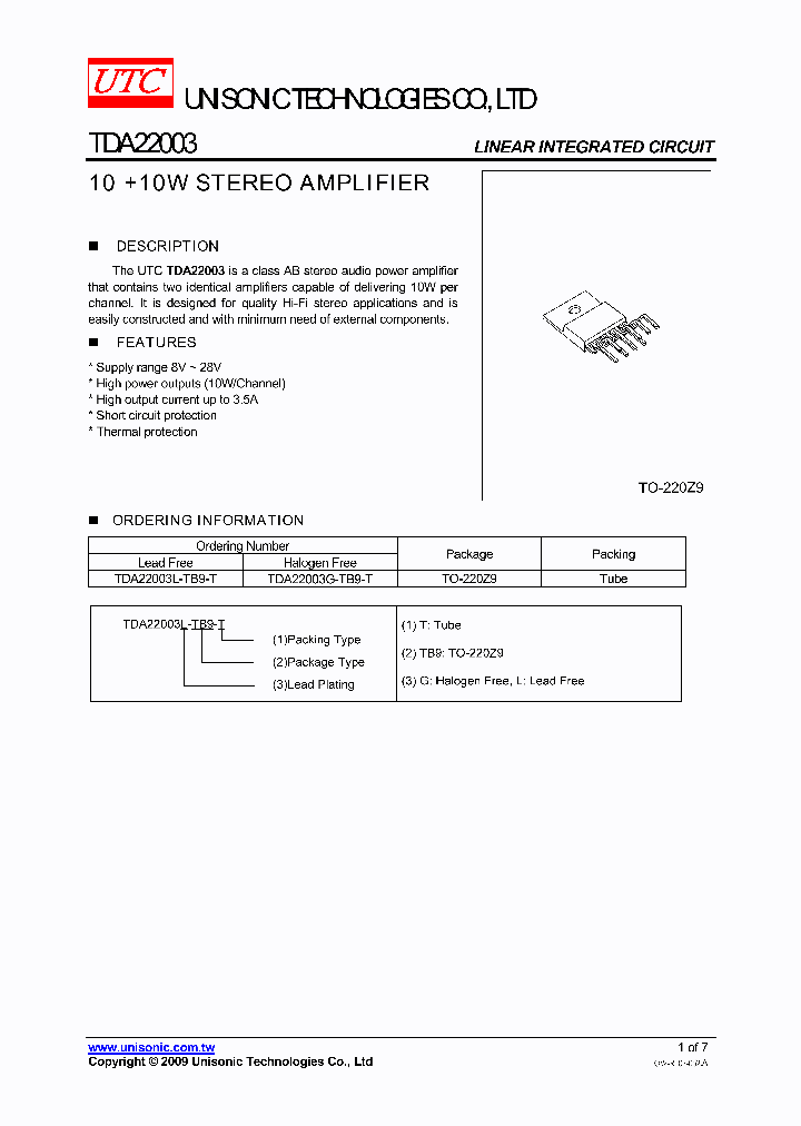 TDA22003_4519732.PDF Datasheet