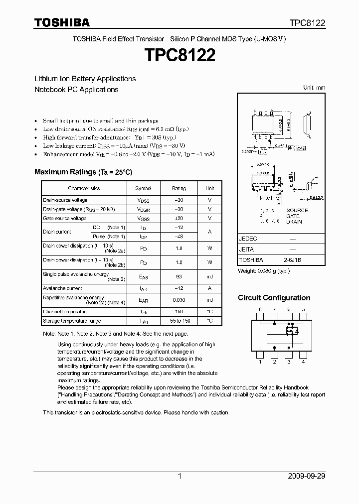 TPC8122_4797097.PDF Datasheet