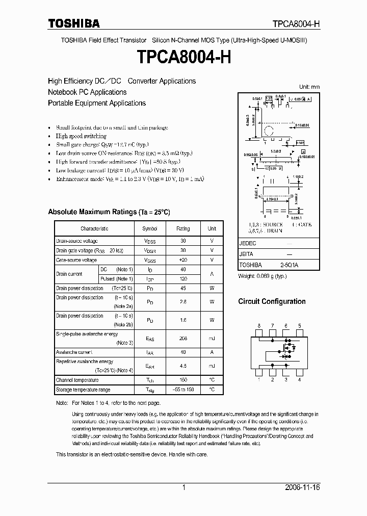 TPCA8004-H_4667116.PDF Datasheet