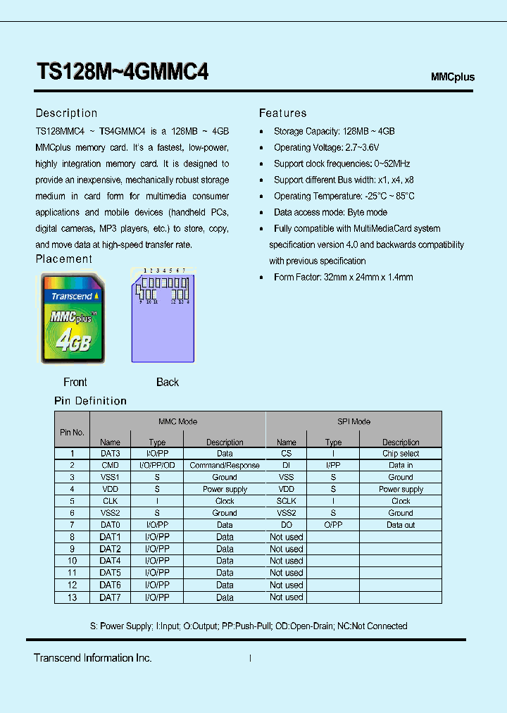 TS512MMC4_4561285.PDF Datasheet