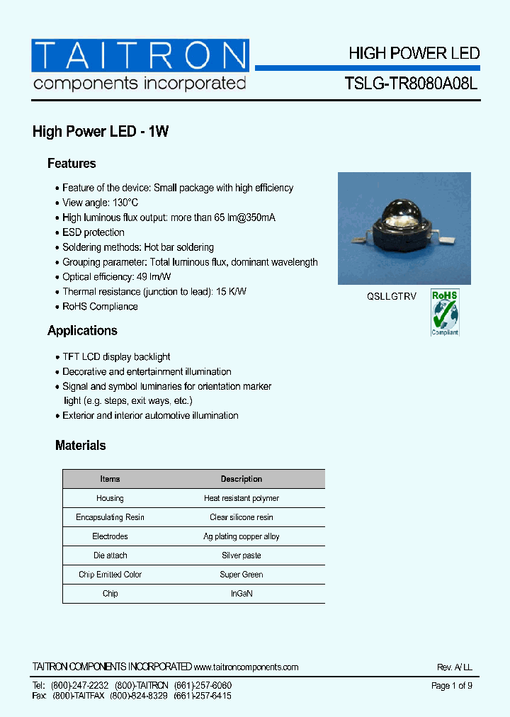 TSLG-TR8080A08L-92-TR70_4197467.PDF Datasheet